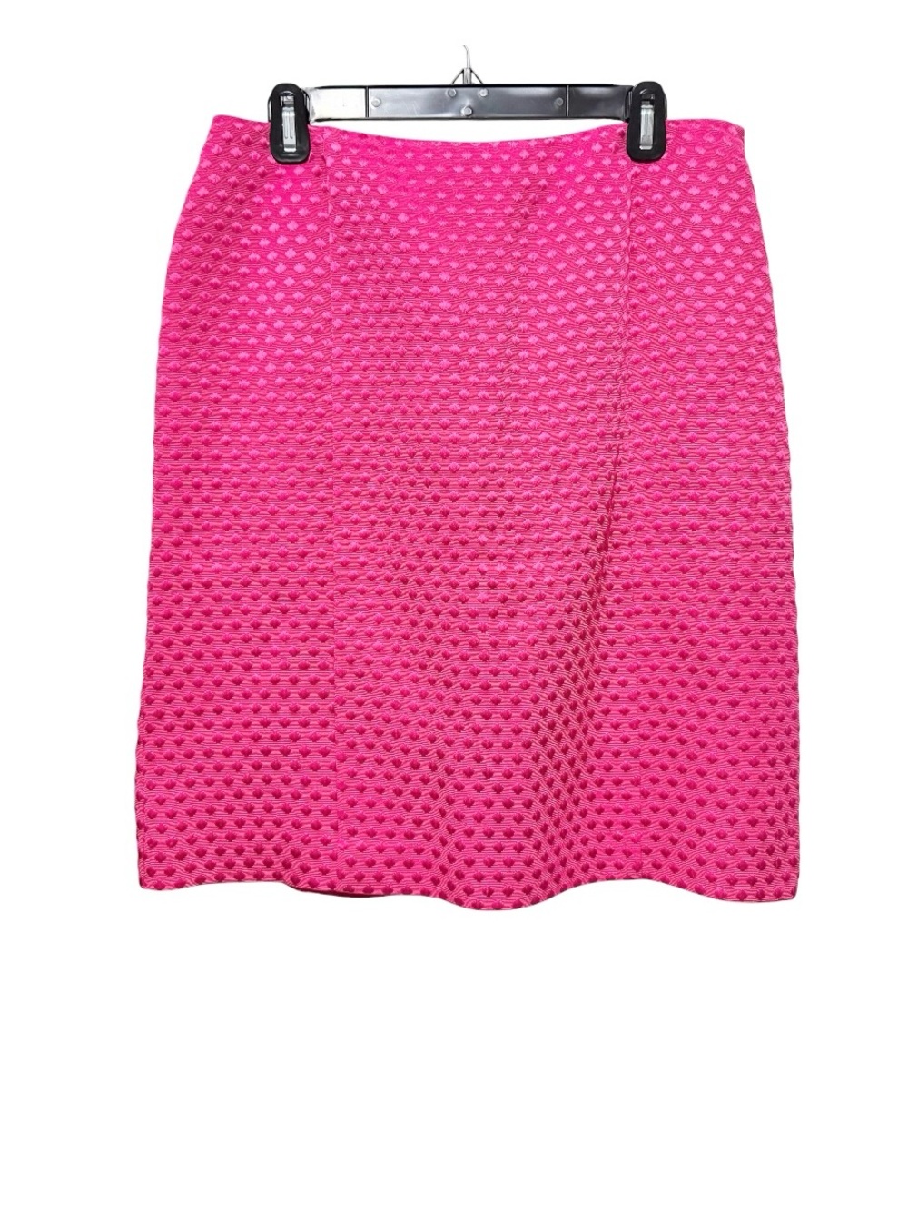 Sara Campbell Hot Pink Textured Pencil Skirt, Bow Accent in Back
